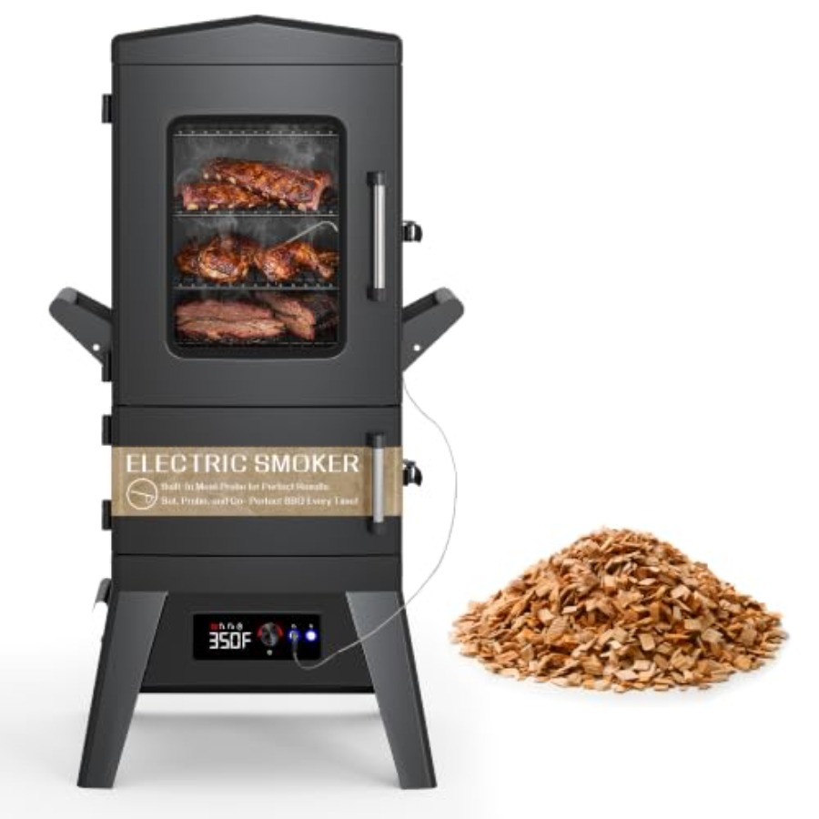 Electric Smoker Bbq - Grande Grelhador Elétrico Vertical para Churrasco