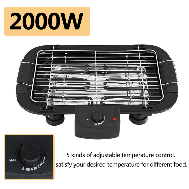 Grelha doméstica sem fumaça, 2 - Electric Smoker Bbq avaliação e preço