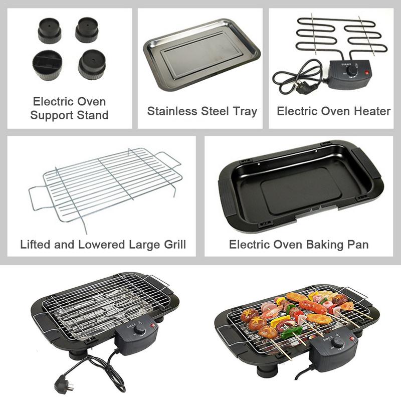 Grelha doméstica sem fumaça, 2 - Electric Smoker Bbq avaliação e preço